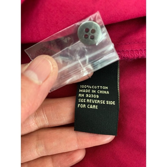 NWT Dianne Gilman DG2 Size 1X Pink Button Up Bell Sleeve Blouse - Picture 7 of 9